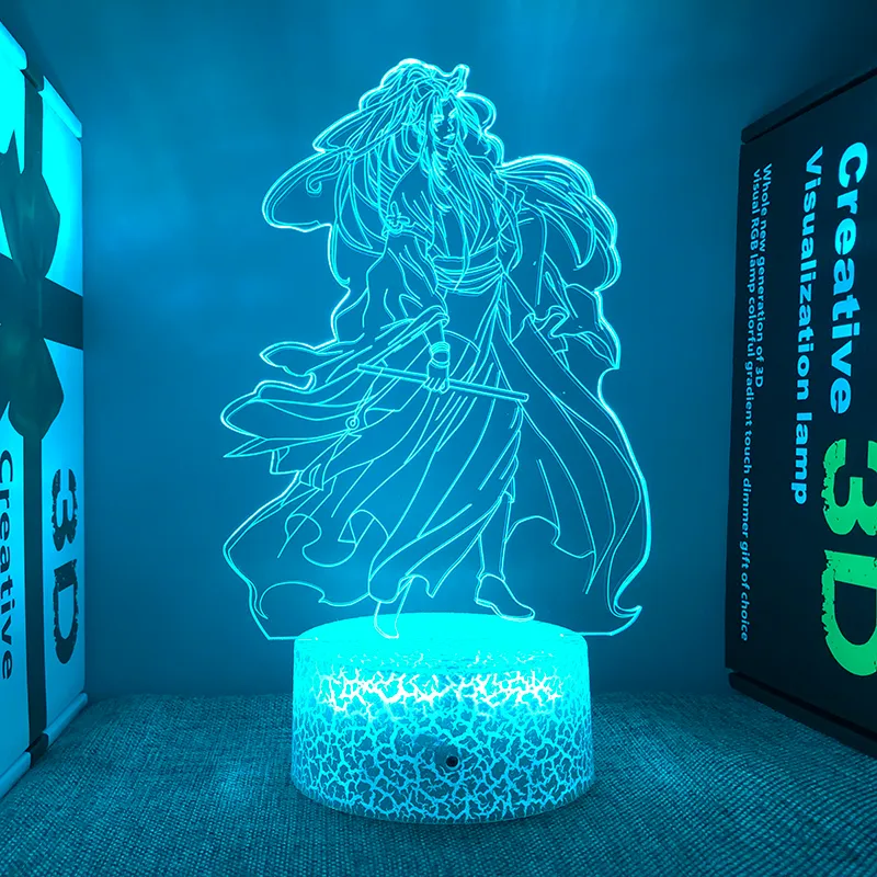アニメ フィギュア ルームライト セット MDZS 3D LED Anime Figure Night Light, Wei Wu Xian Manga