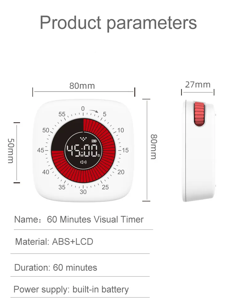 Timer Visivo per Bambini 60 Minuti – Timer Analogico Silenzioso a Conto Alla Rovescia,Strumento di Concentrazione per ADHD e Autismo,Gestione del Tempo per Compiti (Green