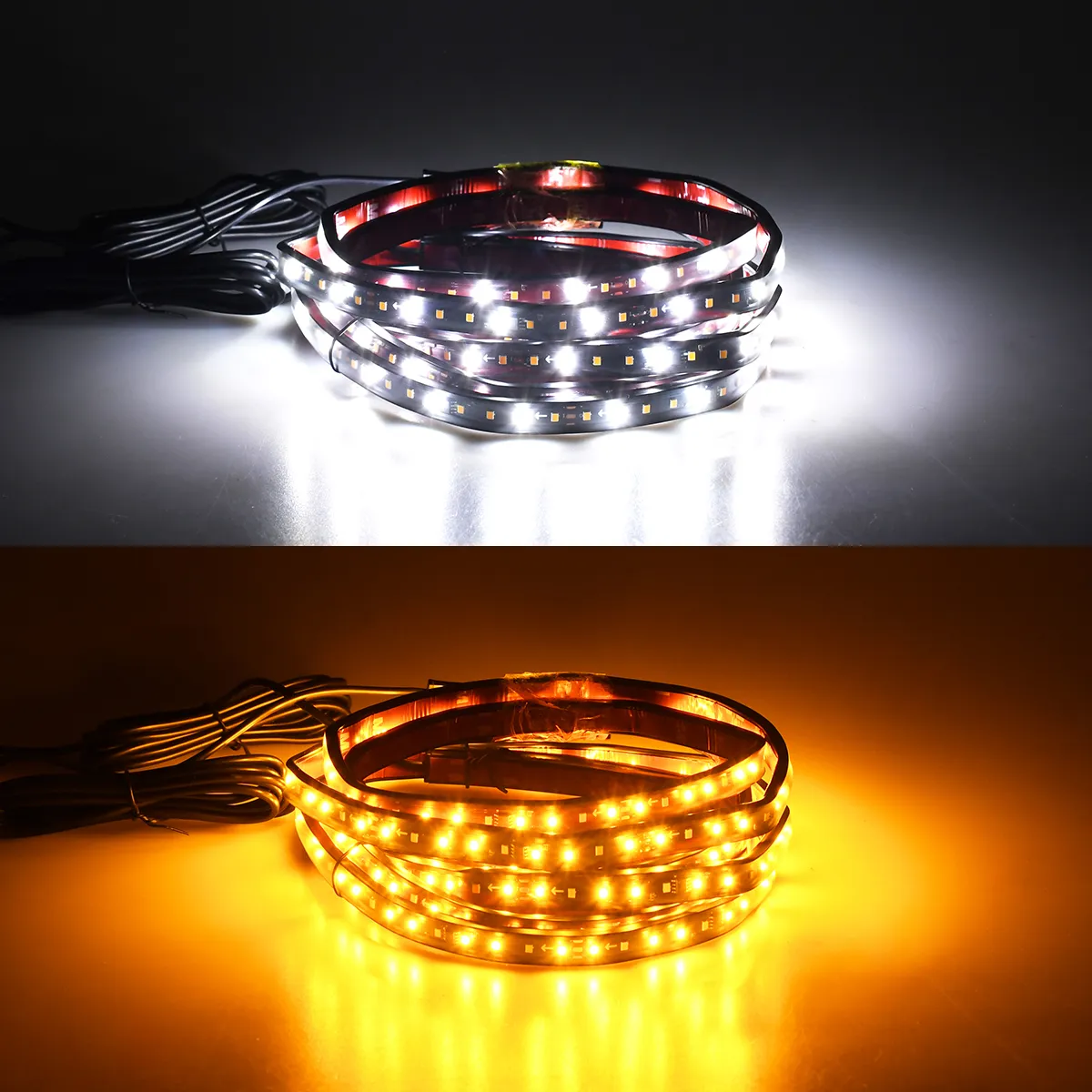 Truck LED Running Board Lights 12V Amber Side Marker Strip Bar Kit for ...
