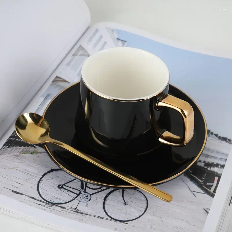 Cups Saucers Ceramic Coffee Cup European Exquisite Set In Simple Afternoon Tea French Nordic Tazas De Cafe Latte