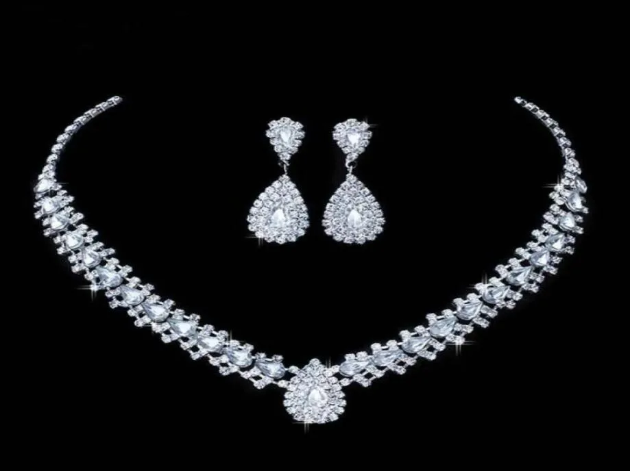 Léchardistes de bijoux de mariage pour les bijoux de demoiselle d'honneur Collier de boucle d'oreille de la demoiselle d'honneur Autriche Crystal Whole Gift5076332873452