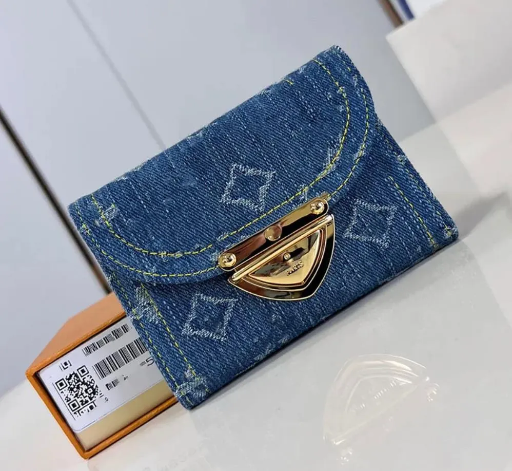 Ladies Fashion Casual Designer Luxury Denim Victorine Zippy Wallet Key Pouch Coin Purse Credit Card Holder TOP Mirror Quality M82958 M82957 M82961 M82959 M82960