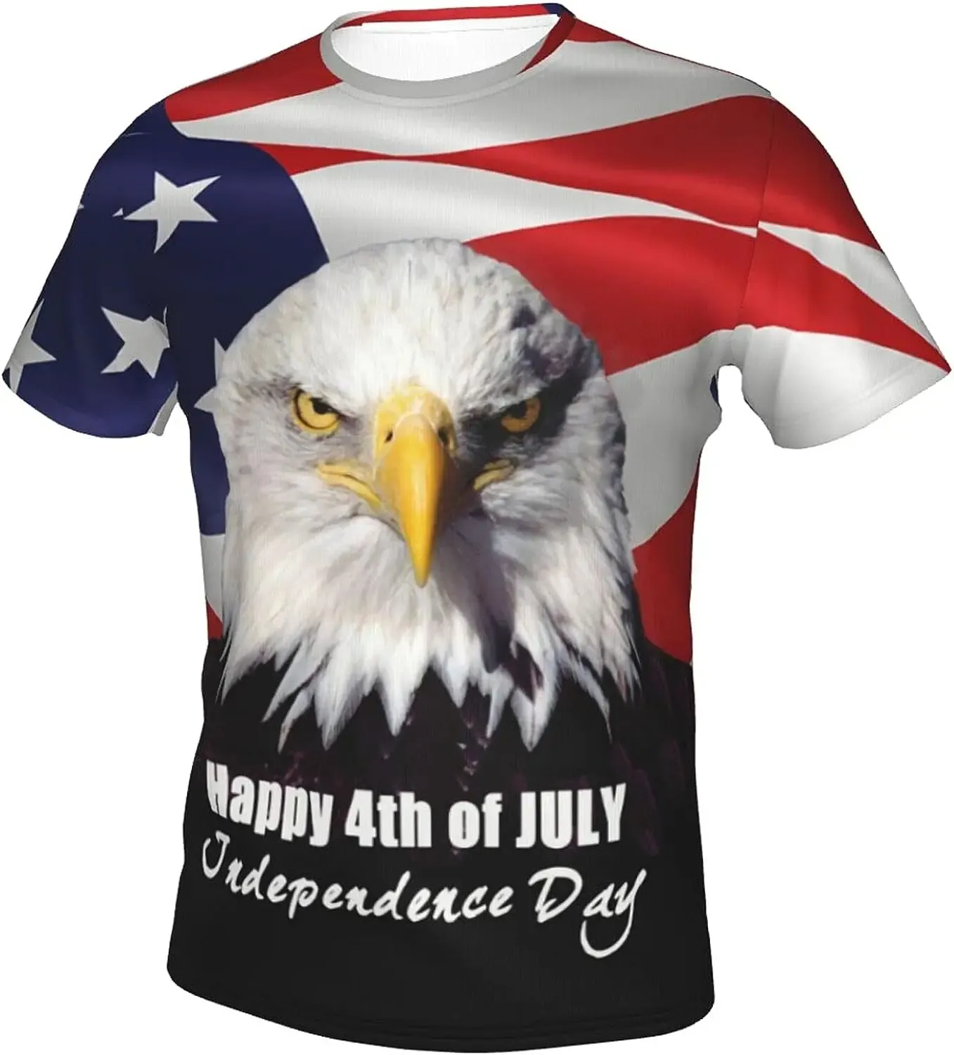 Save Big on Bulk American Eagle Mens Shirts Patriotic 3D Print T Shirt:  American Eagle Flag Design For Men Short Sleeve, Summer Comfort Best  Deals