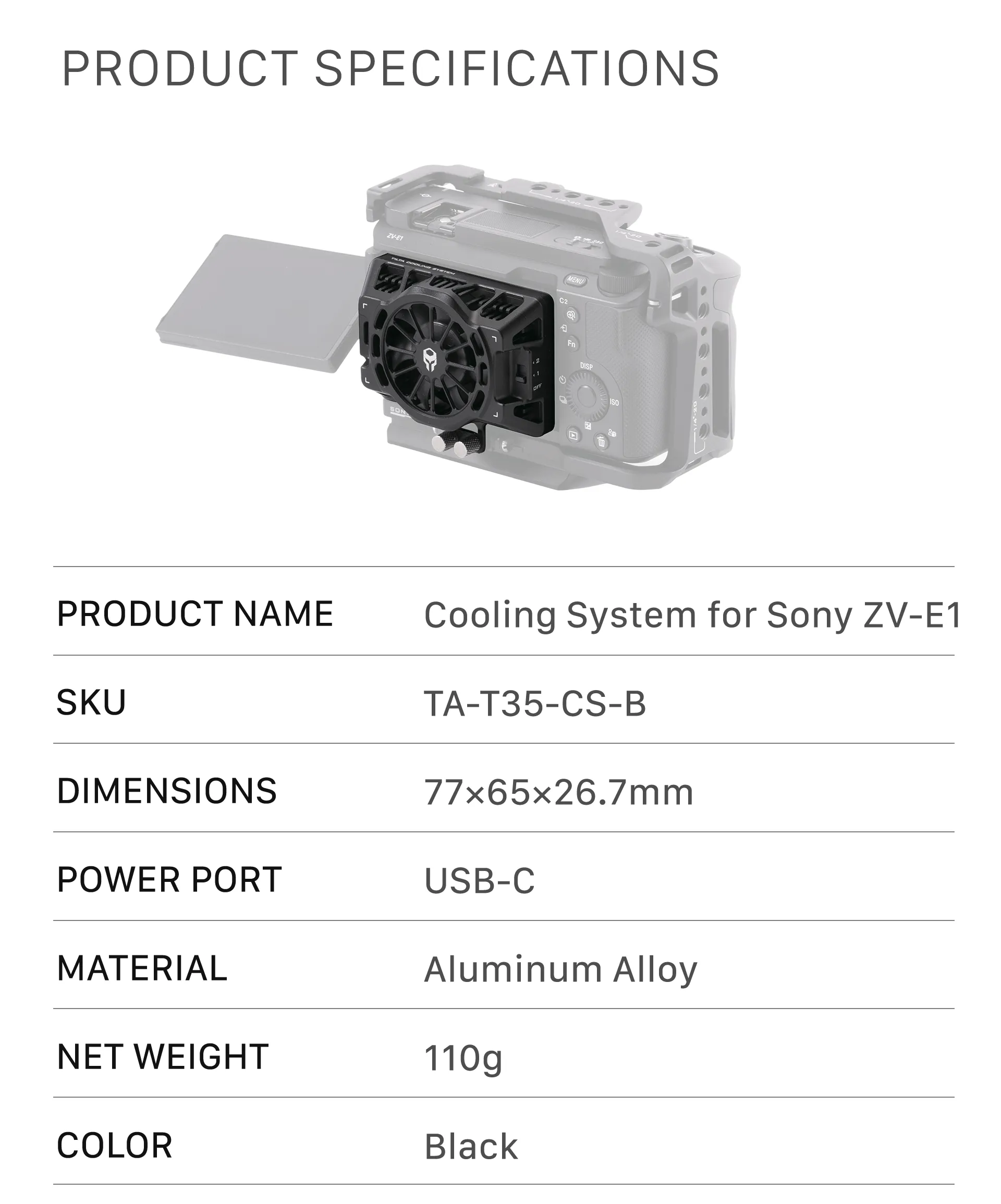 DHgate.com:ZV-E1 Full Cage w/ Cooling System & HDMI Clamp