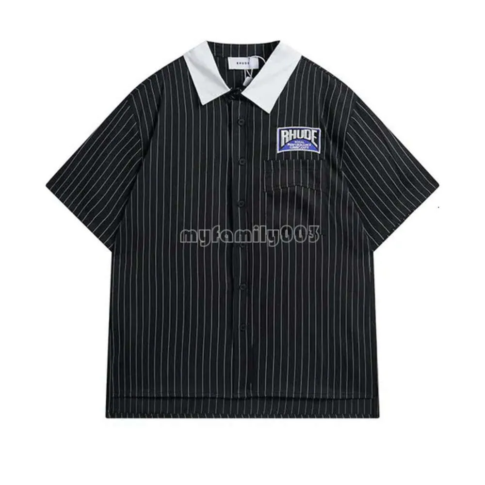 Новая рубашка рубазы Rhude Blouse Polo Designer Polo рубашка футболка Mens Polos Men Po для мужского нового стиля высококачественная рубашка Rhud
