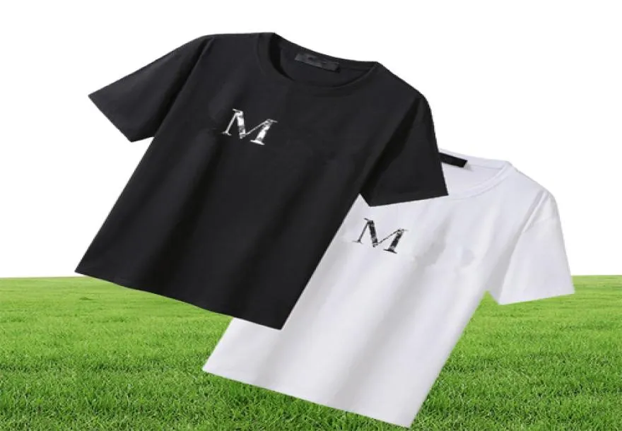 Summer Designer Mens Thirts Men Domenne Lettera Logo Tees Black White Casual Slim Slim moda Street Design Design Thirts Top 7825522