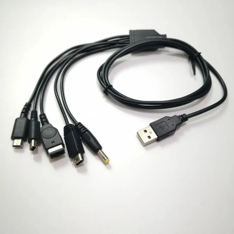 1,2 m Kabel schnelles Laden 5 in 1 USB -Spiel Ladekabelkabel für Nintendo New 3Ds XL NDS Lite Ndsi ll Wii u gba PSP