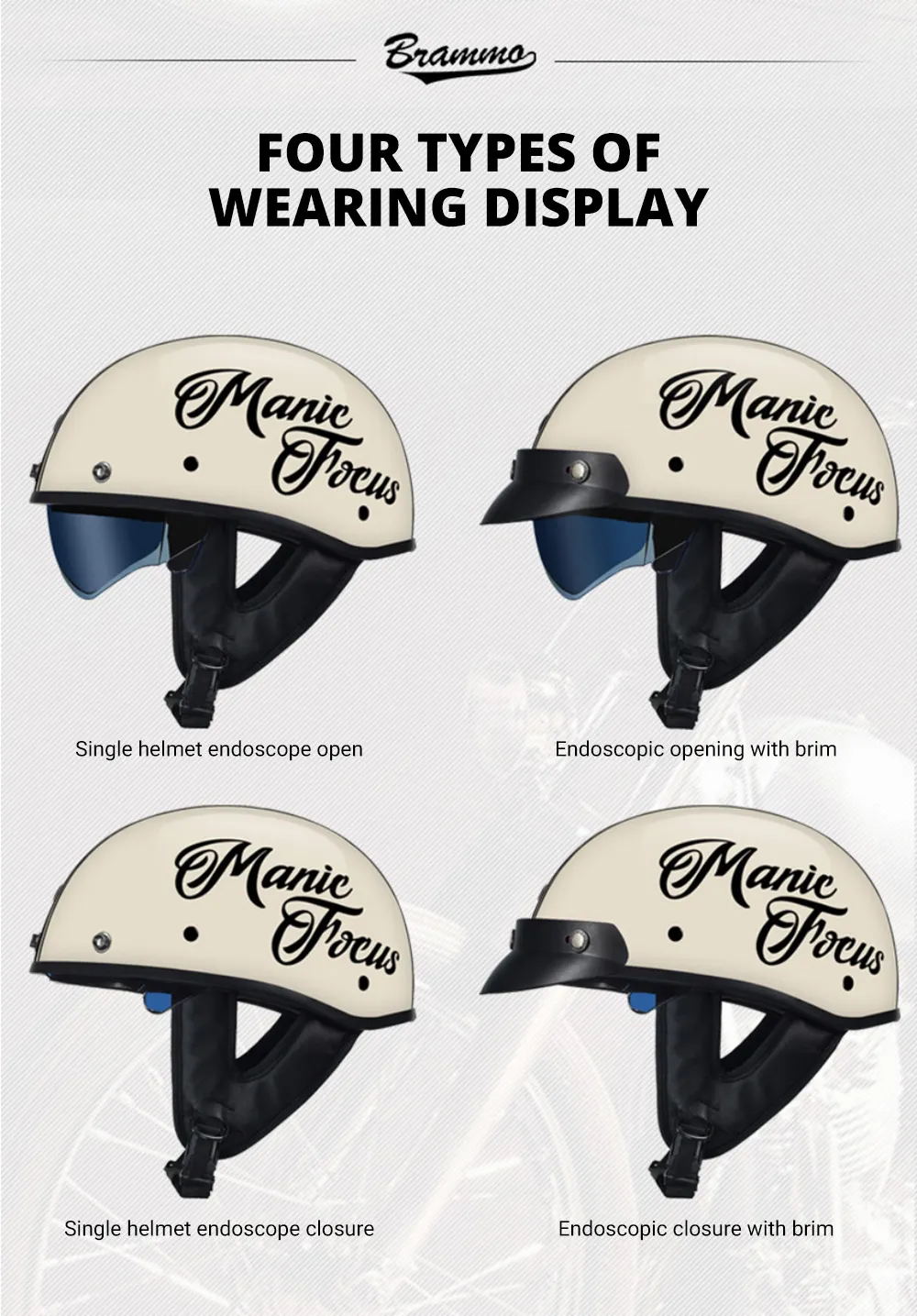 High-Quality Anti-Fall Half motorcycle helmets for Motorbike