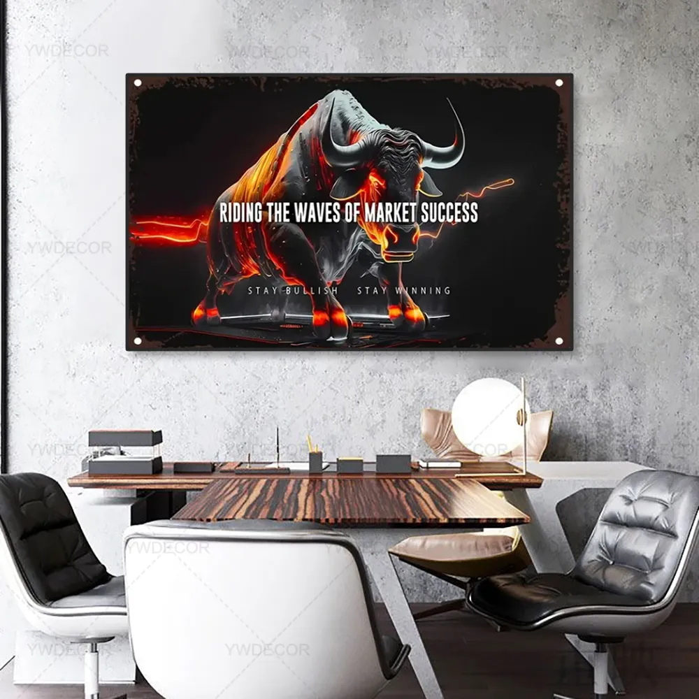 Golden Bull & Bear Bitcoin Art - Wall Street Investment Poster, Financial  Decor for Office & Home - Crypto Investor Gift from Dhgate Painting  Supplies - price 15.19