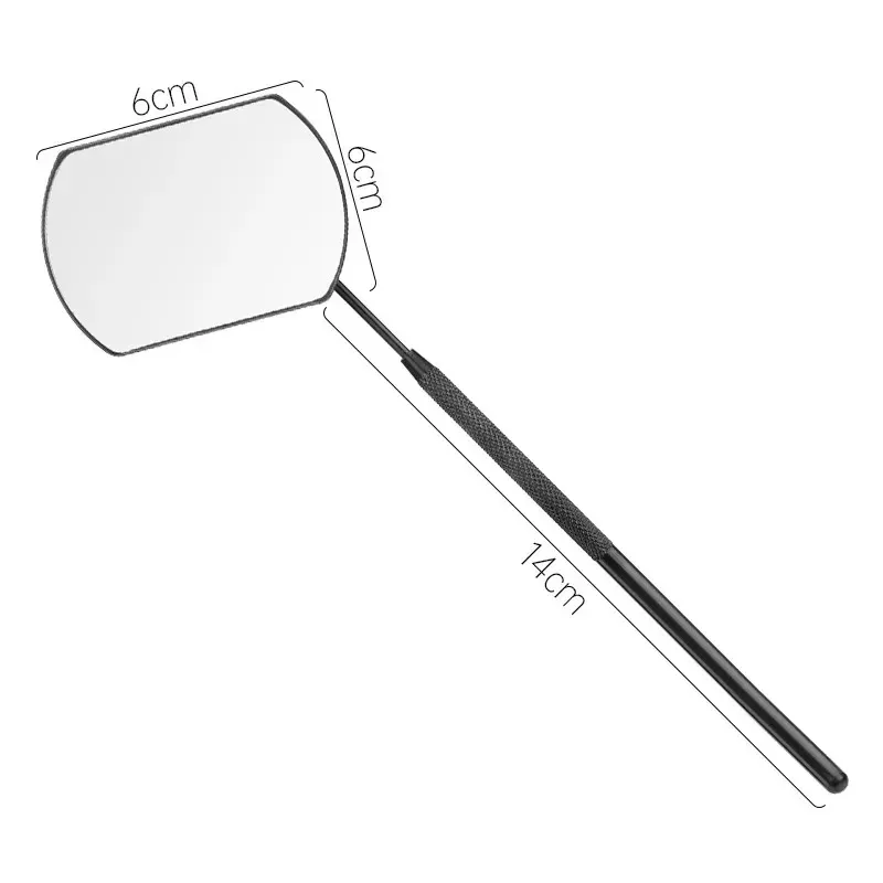 1 st ögonfransinspektion spegel makeup spegel lash check spegel rostfritt stål månform skönhet lash förlängningsögon makeup verktyg