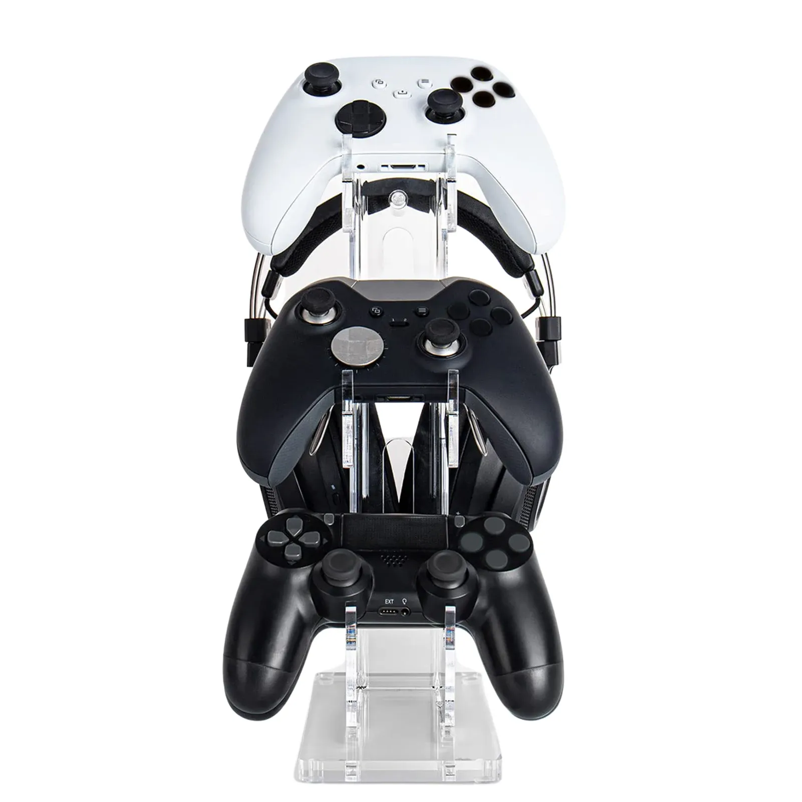 Tillbehör Universal 3 Tier Controller Stand Universal Acrylic Game Controller Headset Hanger Transparent Controller Stand Gaming