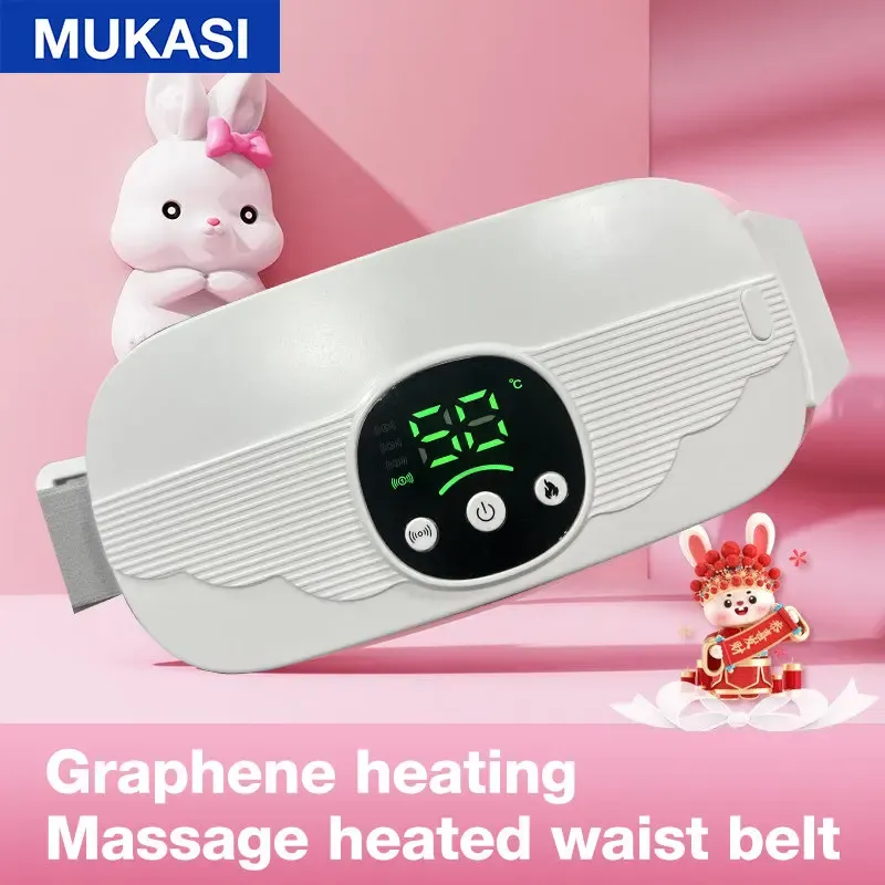 Massager Menstrual Heating Pad Smart Warm Palace Belt Waist Vibration Massage Device Abdominal Massager for Cramps Period Pain Relief