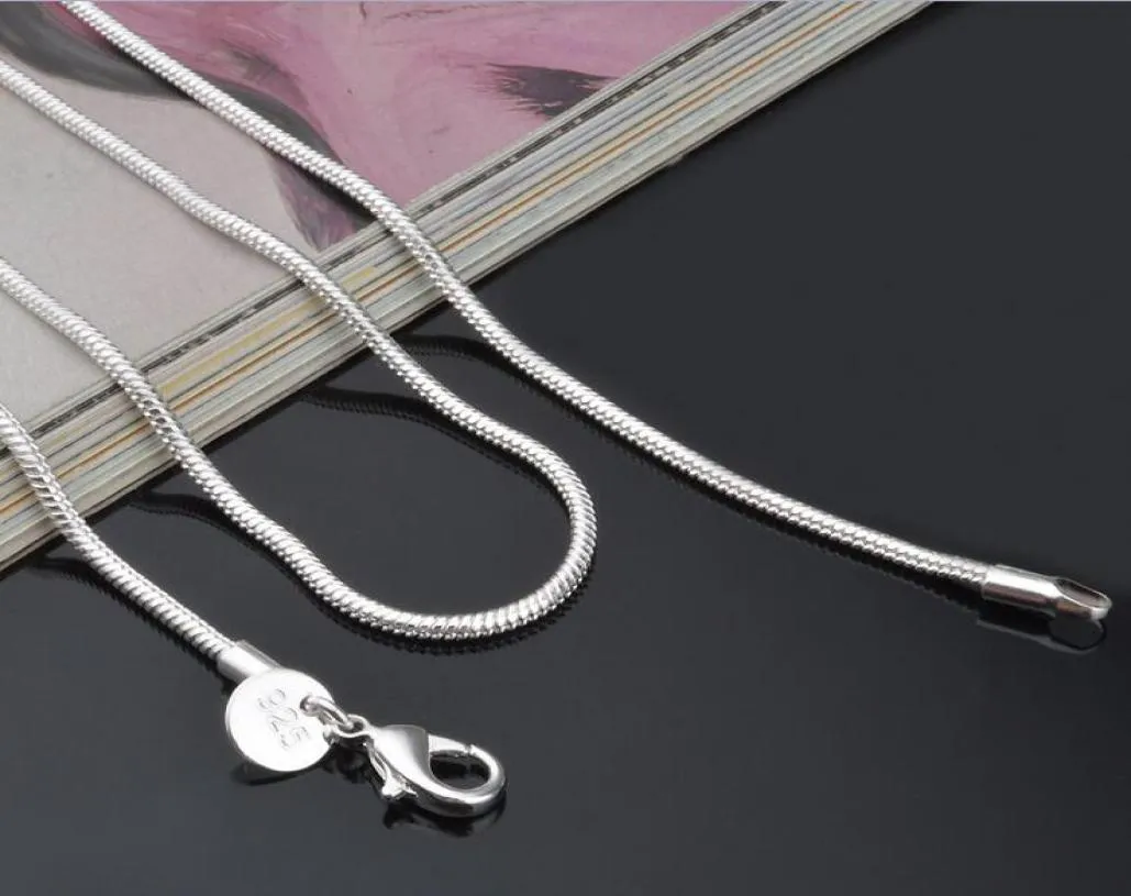 2MM 925 Sterling Silver Chain Necklace 16 18 20 22 24 inch Chains Designer Necklace Jewelry Wholesale Factory Price1811663