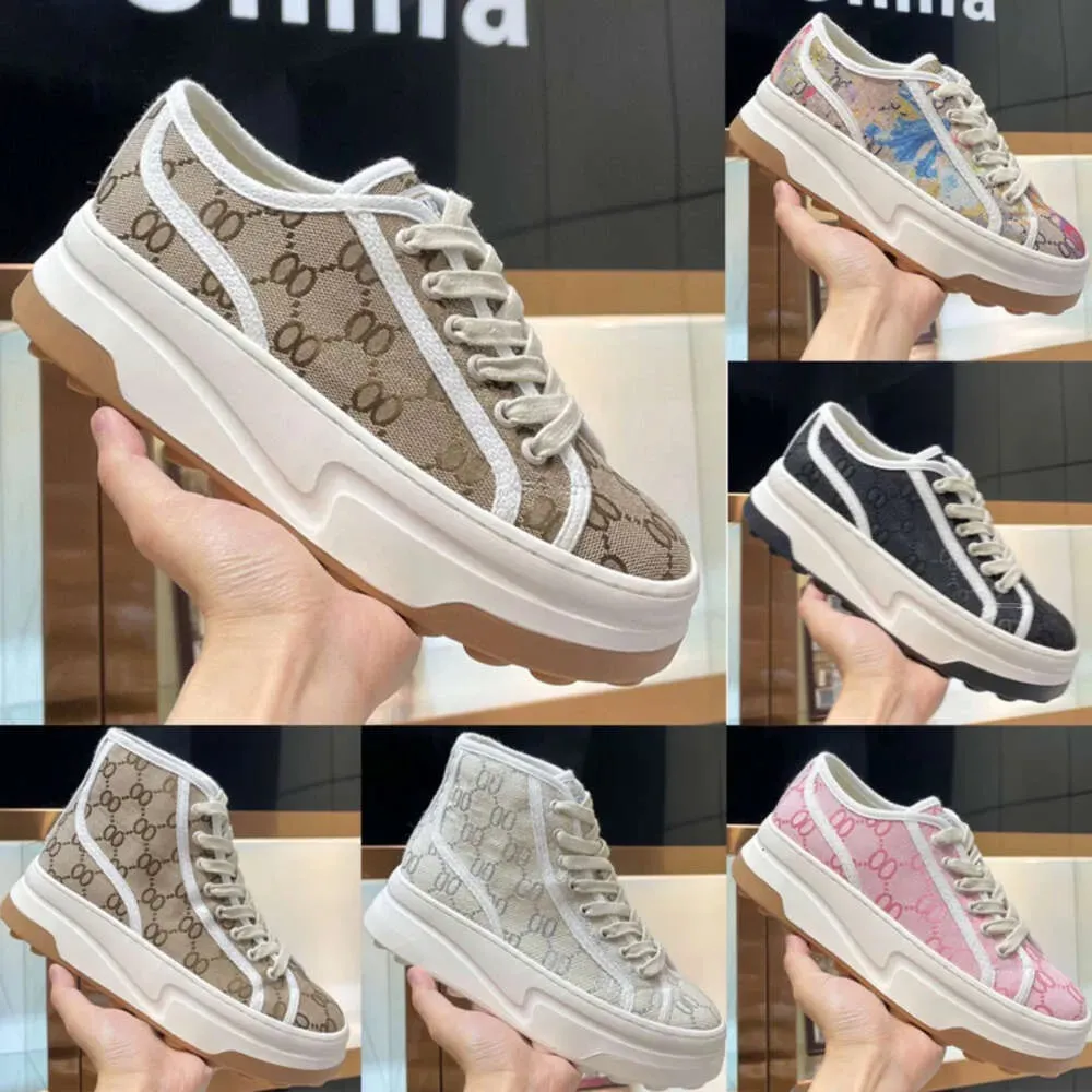 Scarpe casual designer Italia High top Letter Sneaker di alta qualità sneaker beige ebano tela da tennis scarpa di lusso rivestimenti in tessuto di lusso