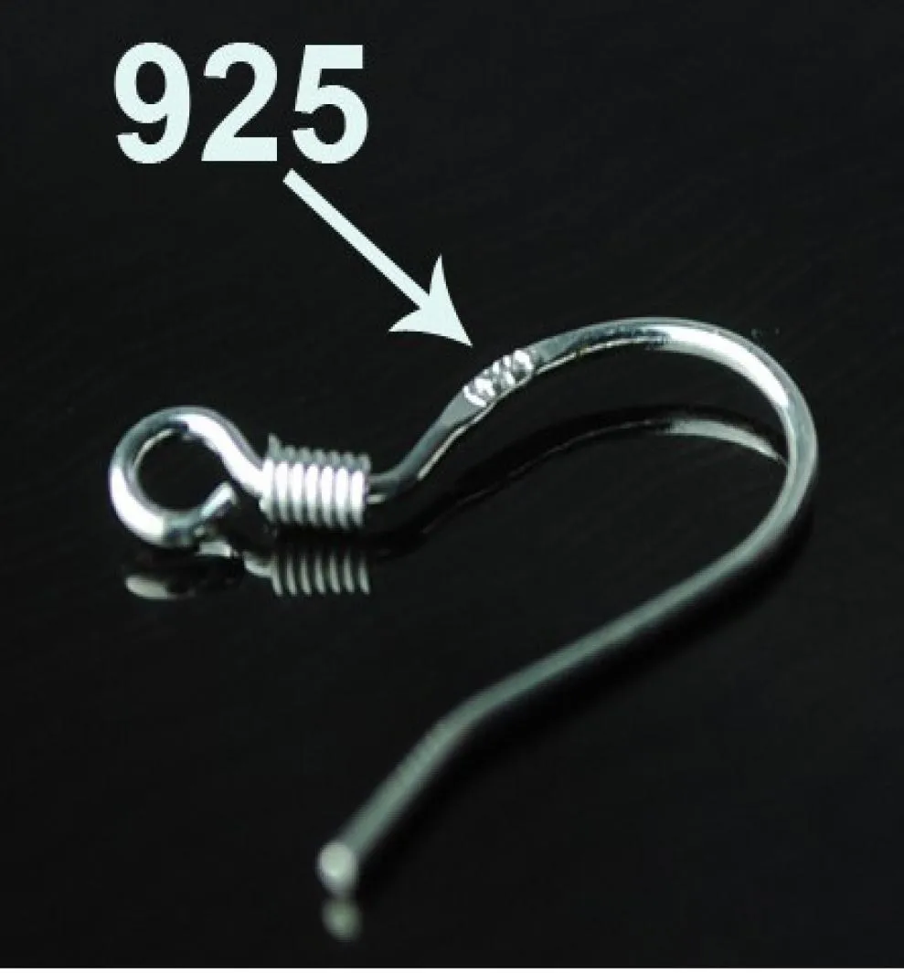 Hot sale 925 Sterling silver Earring Findings Fish Hooks Jewelry DIY Ear Hook Fit Earrings for jewelry making bulk bulk lots9539314