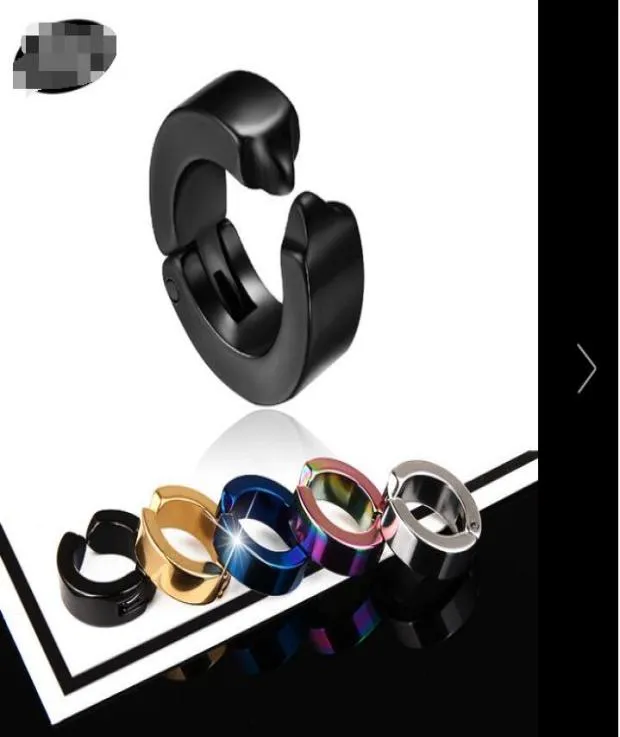 Men039s Punk Earrings Men039s NonAllergic Earrings Nonpierced Titanium Steel Earrings GD7955379760