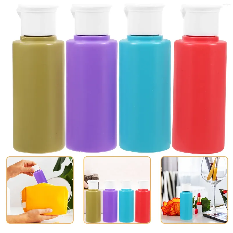 Bottiglie di stoccaggio 4 pezzi Spot di lozione vuota Shampoo da viaggio per piccole dimensioni