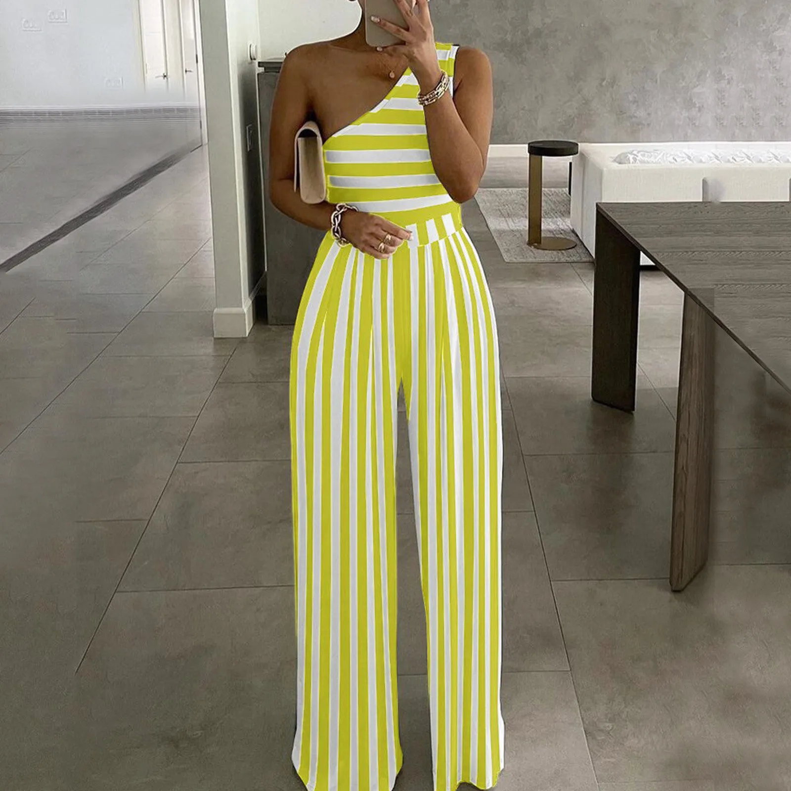 Womens Summer Jumpsuits: Elegant Off Shoulder Wide Leg Jumpsuit