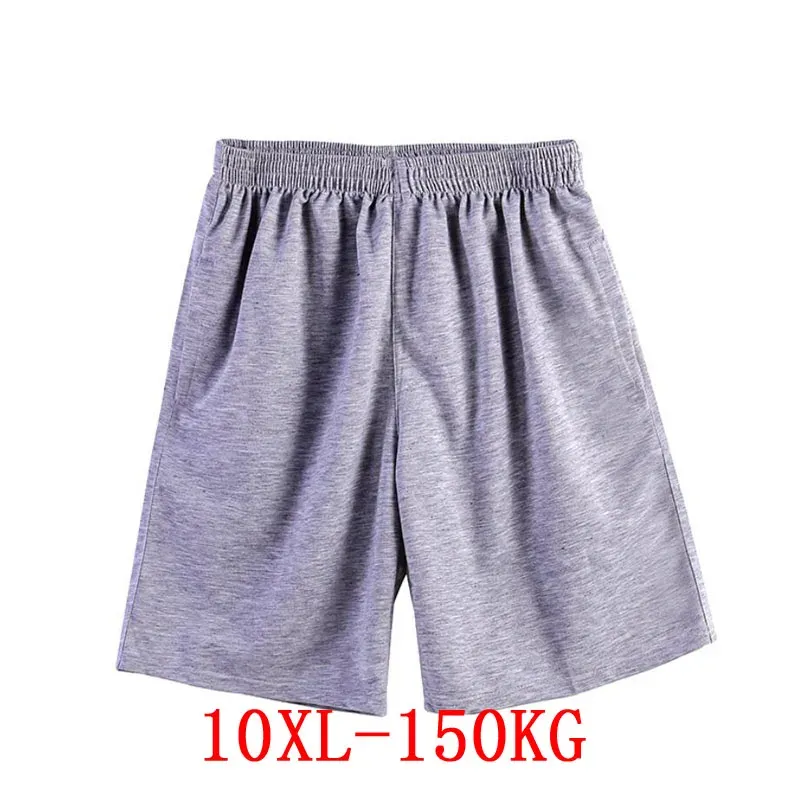 Shorts plus taille Grand Men d'été Shorts en coton soprts 6xl 8xl 10xl grandes ventes bon marché confortable respirant soft short 150 kg gris