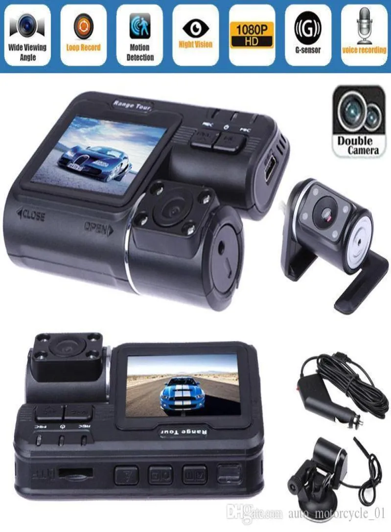 Dual Lens CAR DVR Camera 20quot Full HD 1080p LCD Video Dash Camrear View Camera1910760