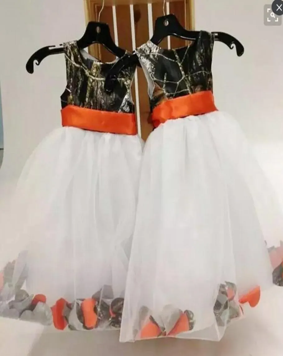 Camo Flower Girls Dresses Juvel A Line Organza Back Zipper First Communion Dress Handmade Girls Pageant Dress Kinds Formal Wear6259621