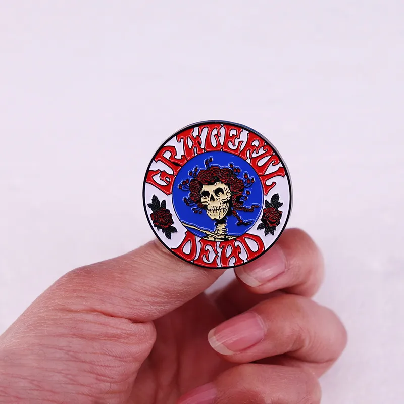 Grateful Dead Music Emorn Emge Pin Enfance Game Movie Film Citations Brooch Badge Migne Anime Movies Games Épingles en émail dur