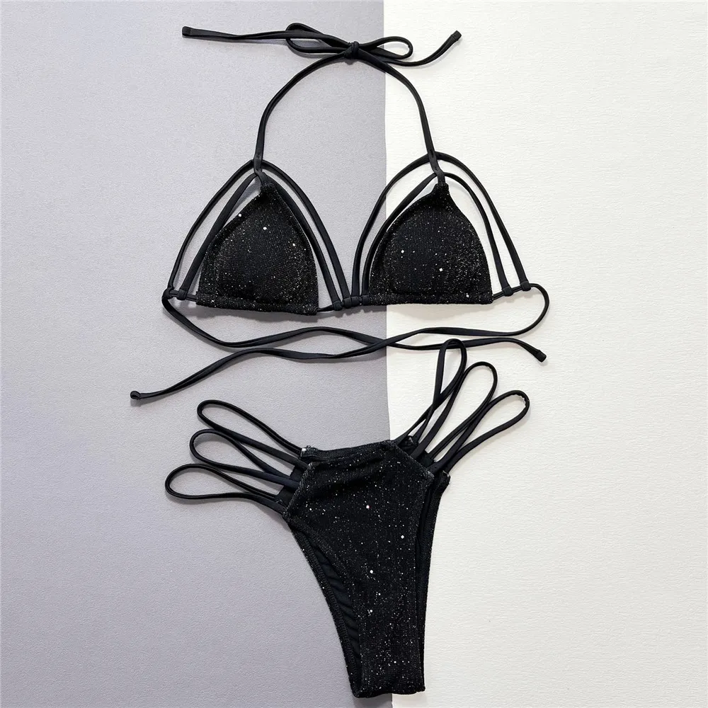 theredthread S tinyring bikini set black 水着・ラッシュガード The