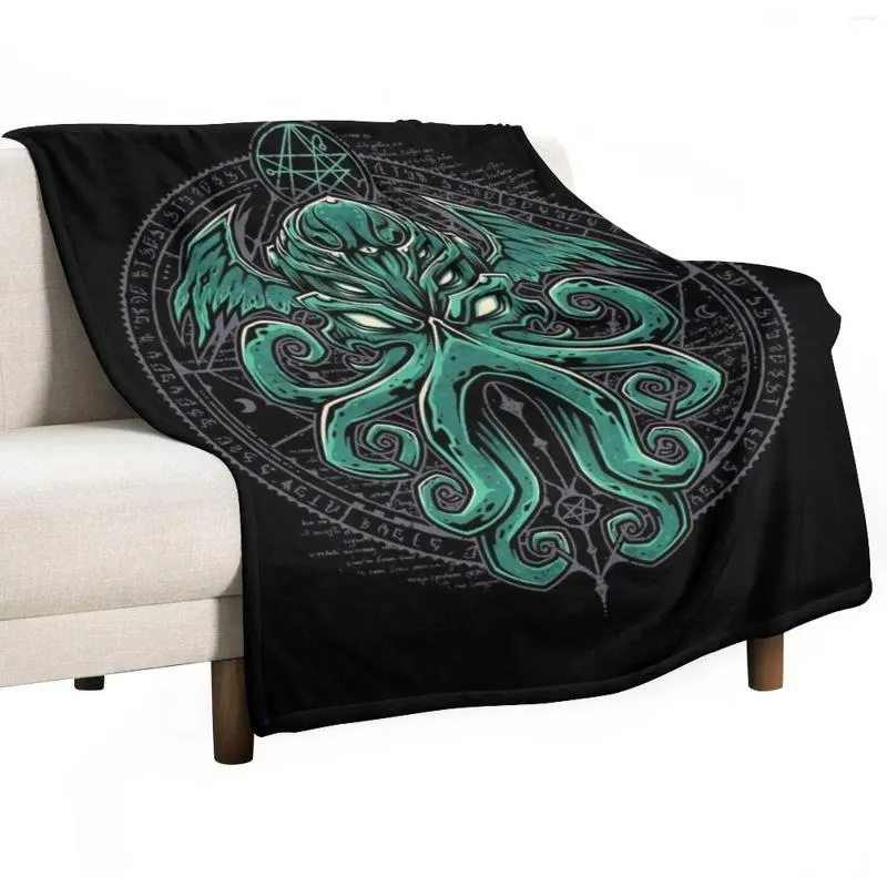 Cobertores Grande Cthulhu Throw Blanket Decorative Sofás de decoração