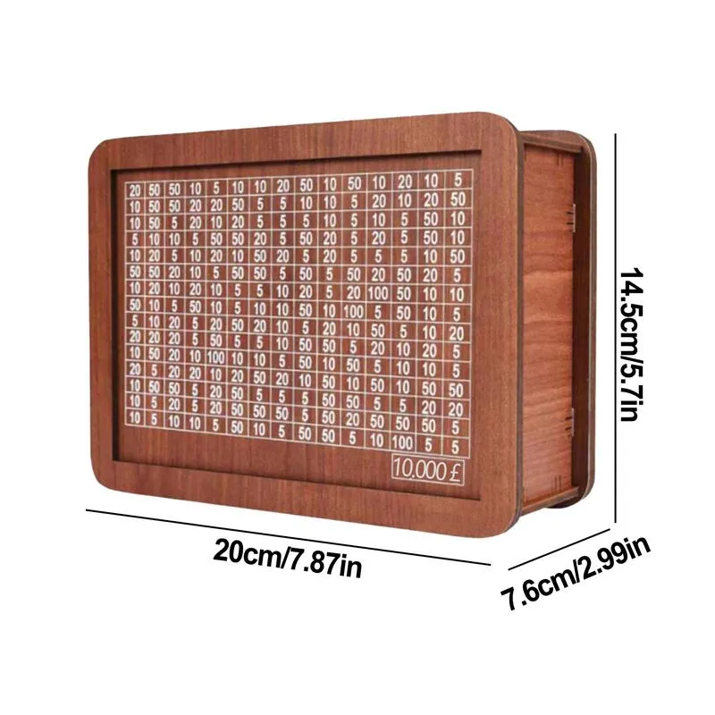 Wooden Money Box Money Saving Storage Box Adult Money Bank Retro