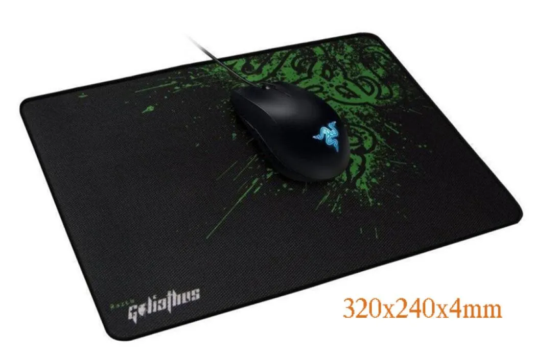 Razer Mouse Pads 320x240x4mmロックエッジゲームパッドゲーマーゲームアニメマウスパッド小売パッケージ用マット速度バージョン7035932