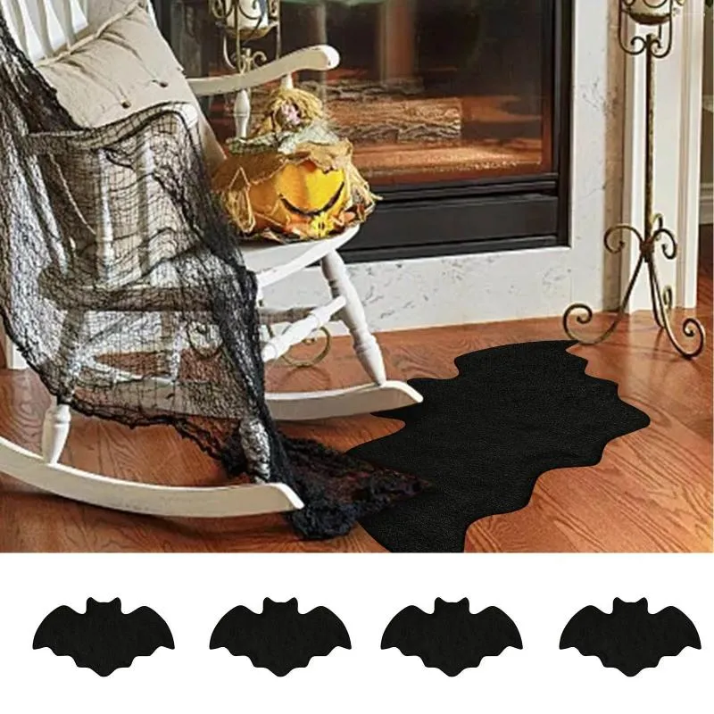 Carpets Bat Shape Halloween Party Floor Mat Entrée Porte décorative Diry Kitchen