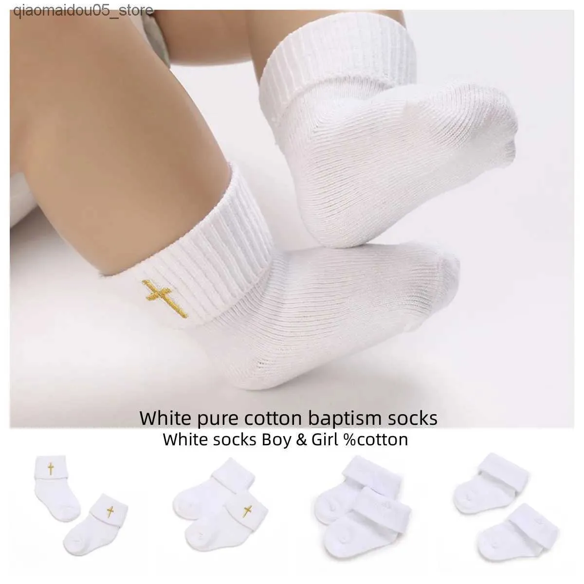 Meias infantis meias brancas de algodão de algodão de algodão e de algodão