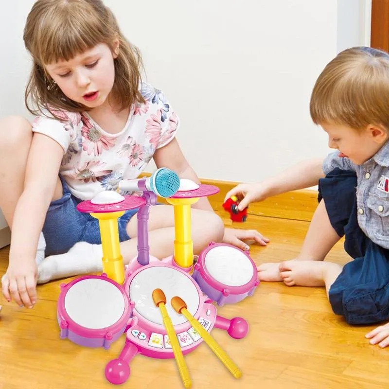 Musical Year Old Baby Girl Birthday Gift Kids Drum Set For Toddlers