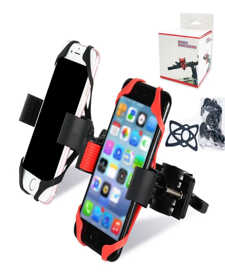 Universal Bike Bicycle Motorcycle Grodbar Mount Support de téléphone avec bande de support en silicone pour smartphone avec Retail Packag3192201