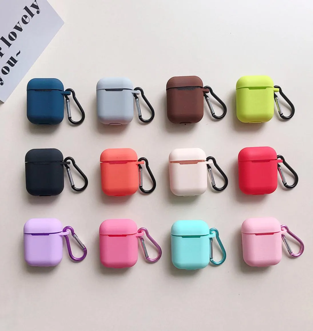 Для Apple Airpods случая силиконовый мягкий ультра-тонкий защитный Airpod 1 2 Cover Aerpod Case Antipplop с кольцом 5782504