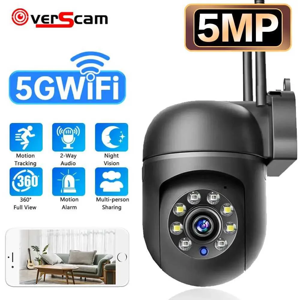 Câmeras IP câmeras de vigilância Wi -Fi 5MP 5G Câmera IP HD 1080p ir