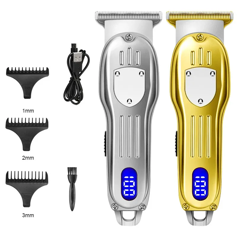 Sax 2023 LCD Digital Hair Clipper Cordless Electric Shaver Hair Cutting Machine For Man Professional Barber Beard Trimmer USB