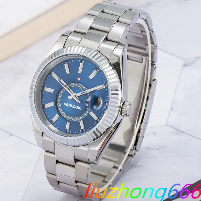 Orologi meccanici automatici da uomo Montre de lussuoso 42 mm orologi da bagno in acciaio inossidabile completo a zaffiro calendario luminoso calendario cielo orologio