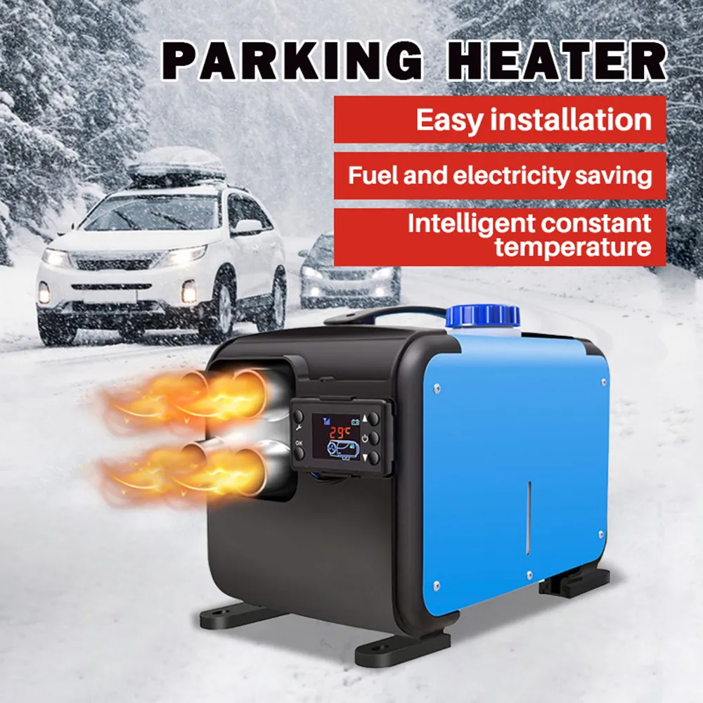 8KW All-in-One Diesel Air Heater - 12V/24V Portable With 5L Tank & Remote, For RV, Camper, Boat, Truck (Horizontal)