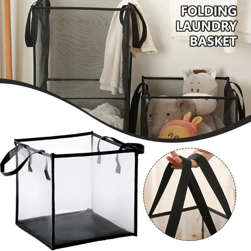 Sac à linge Grand Hamper Net Hamper Saving Space Vêtements Cadre de rangement pour chambre à coucher