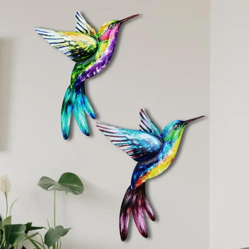 Fönsterklistermärken dekorativ inomhus solskyddsmedel kolibri fågel vägg konstverk-osvattenlöst järnkonst konstgjord hantverk dekoration