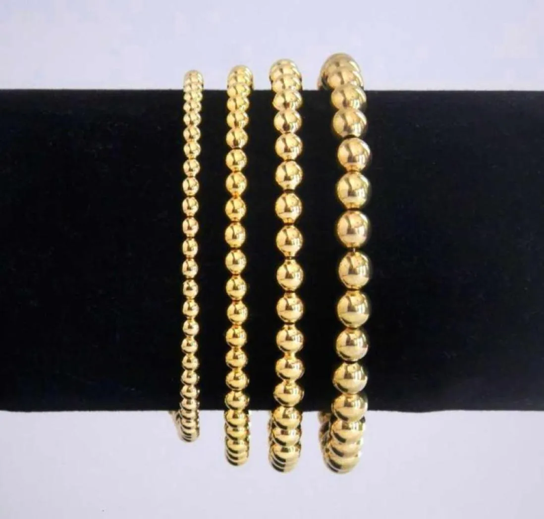 COLALE Lucky 14 -K -Gold wypełnione koraliki z koralikami Bracelets Bracelets Bransoletka rozciągająca minimalist76750733204625