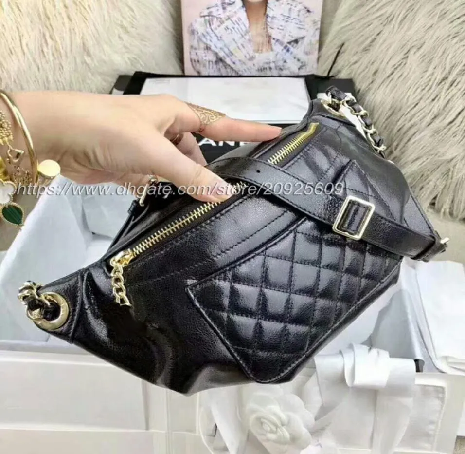 2018 Design Taille Bag Fashion Chest Tas 57832 Geel verfrommelde lambskine -riemzakken vrouwen taille pocket 4 kleuren9017607