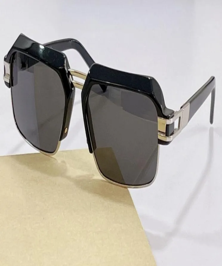 Vintage 6020 Óculos de sol quadrados Lens de lente cinza preto Acessórios de moda Os óculos de sol para homens UV400 Protection Eyewear com 3060343