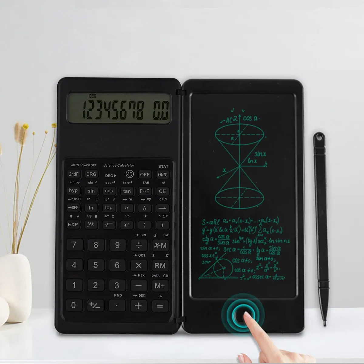 Calcolatrice di calcolatori, calcolatori scientifici che scrivono tablet desktop professionale calcolatrice pieghevole portatile per gli studenti aggiornati