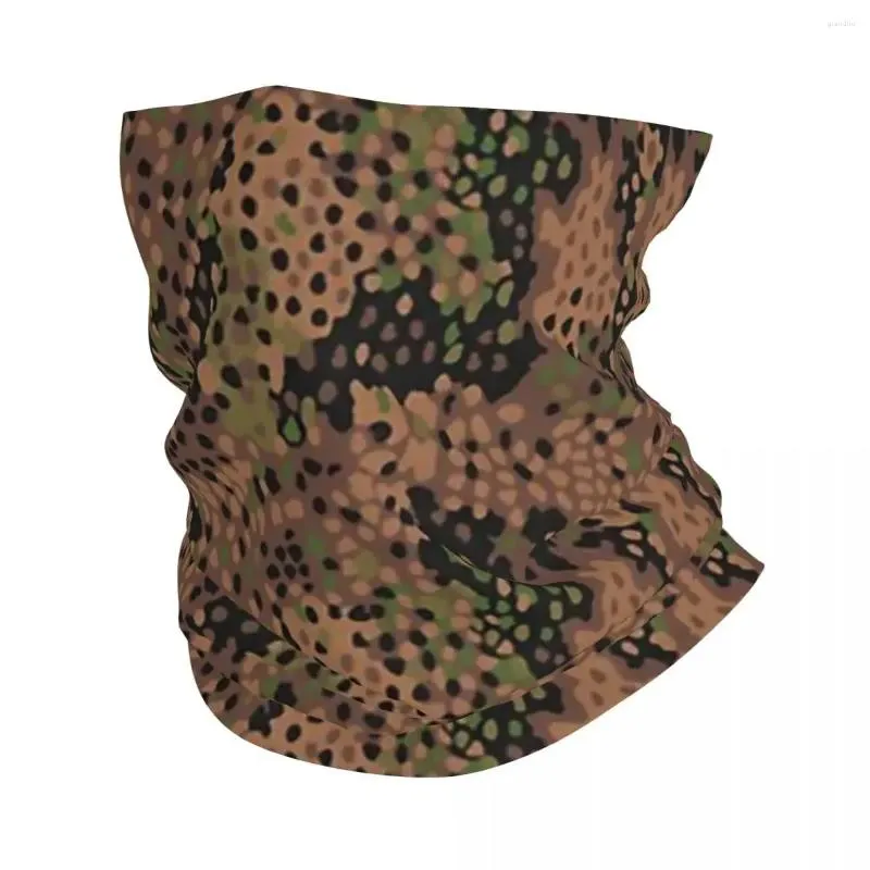 Berets Pea dot Camo Military Bandana Neck Gaiter المطبوعة Wrap Darf Multi-Use Cycling ركوب للرجال للنساء البالغين طوال الموسم