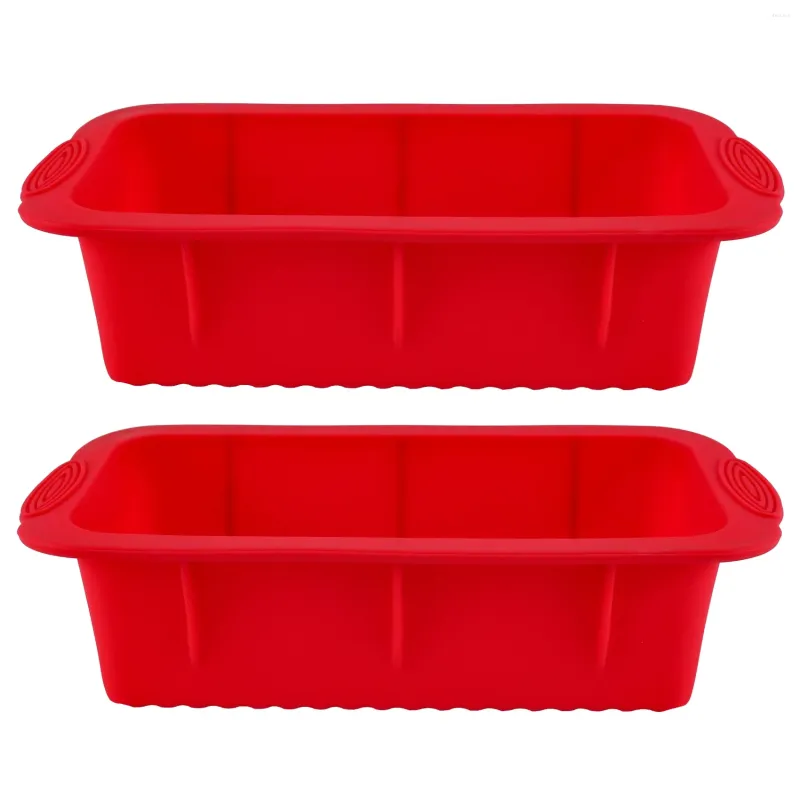 Moules de cuisson en silicone puits d'ensemble de 2 pain pour le plateau de cuisson de cuisson en étain de plateau sans bâton