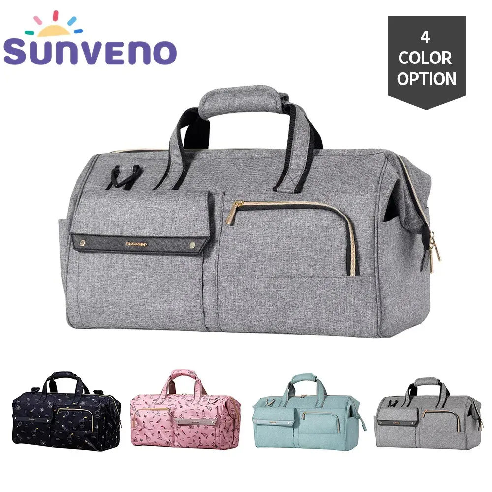 Boîtes Sunveno Sac fourre-tout pour bébé de grande capacité pour les mères Nappy maternité couches maman sac à poussette Organisateur Baby Care Travel