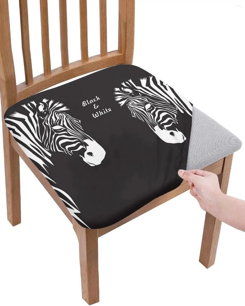 Couvre-chaise Nordic Zebra Animal Black Elasticity Cover Office Office Office Protéger Case Home Kitchen Dining Room Hlebcovers