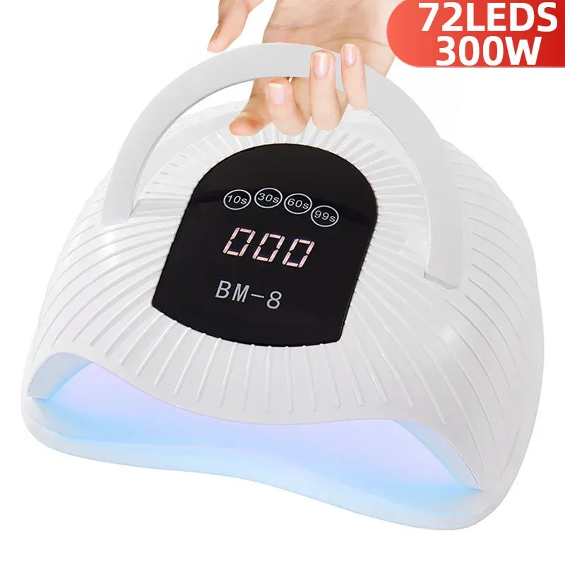 Secadores 2023 300W UV UNIL LED LED LUBLHO PARA MANICURE 72LEDS Máquina de secagem polonês de gel de alta potência com grande equipamento de prego com tela de toque LED